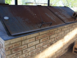 Closeup of the Huge BBQ Pit